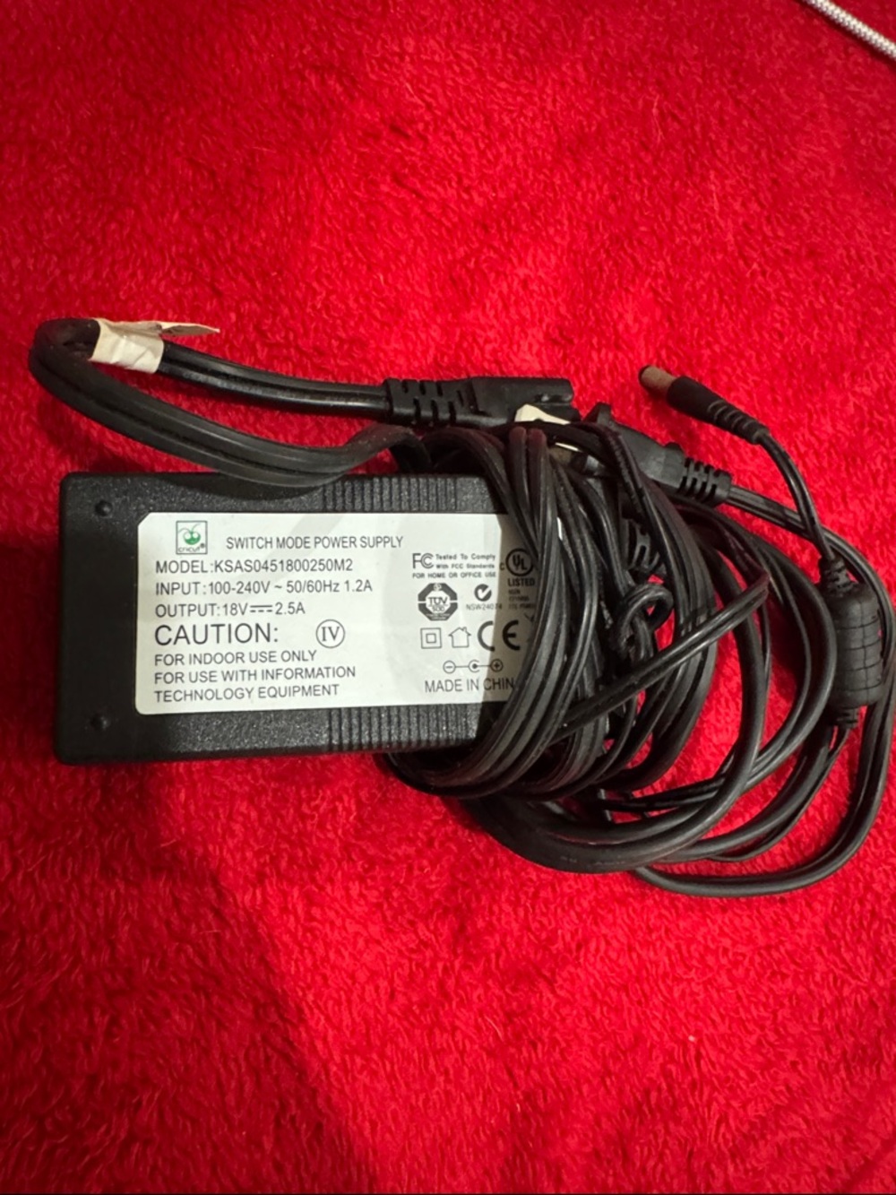 Cricut Black Power Adapter with Coiled Cord